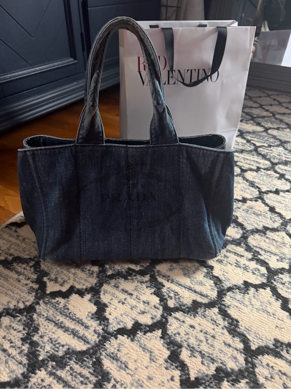 Prada Denim Canapa Tote